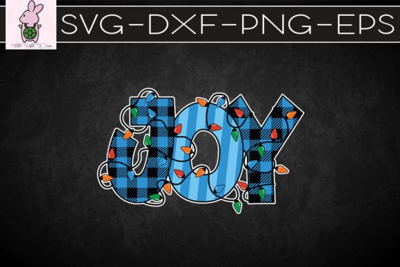 Blue Christmas Joy Christmas Lights SVG: Graphics for Crafts & Content