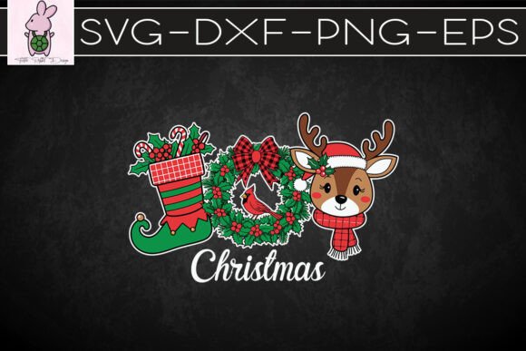 Christmas Joy Cute Reindeer SVG: Graphics for Crafts