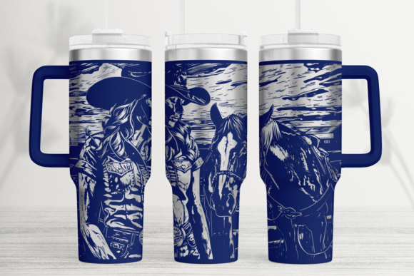 Cowgirl Western 40oz Laser Tumbler Wrap: Graphics for Bold Tumbler Wraps