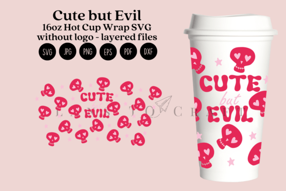 Cute but Evil Graphics for Tumbler Wraps