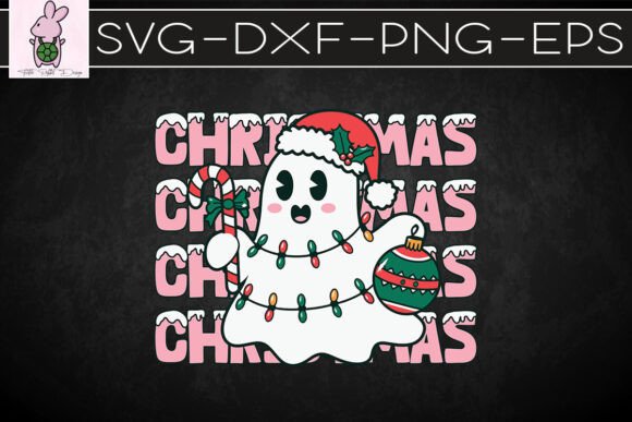 Cute Ghost Christmas Candy SVG: Crafts & Graphics for Local Brands
