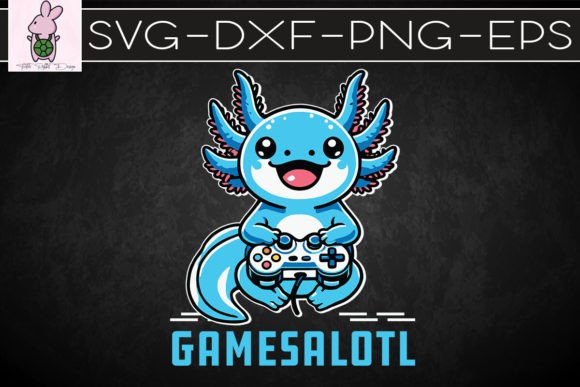 Gamesolotl Blue Axolotl SVG: Crafts & Graphics Done Right