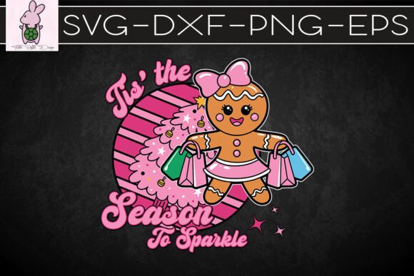 Glitter Gingerbread Sparkly Xmas SVG: Graphics for Crafts & Campaigns