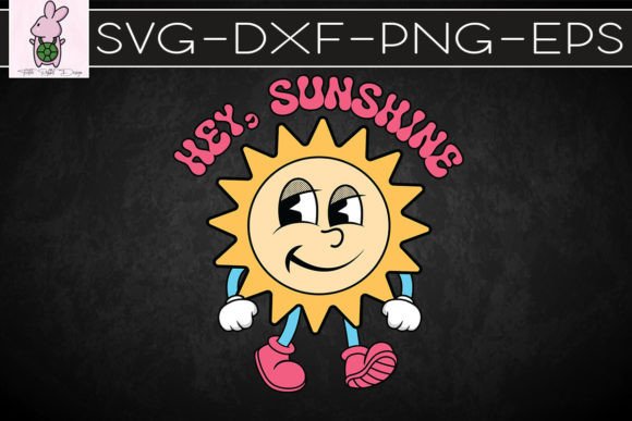 Groovy Summer Sun Hey Sunshine SVG: Graphics for Crafts