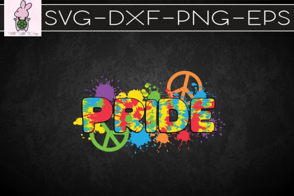 Hippie Pride Tie Dye LGBT SVG Graphics for Crafts