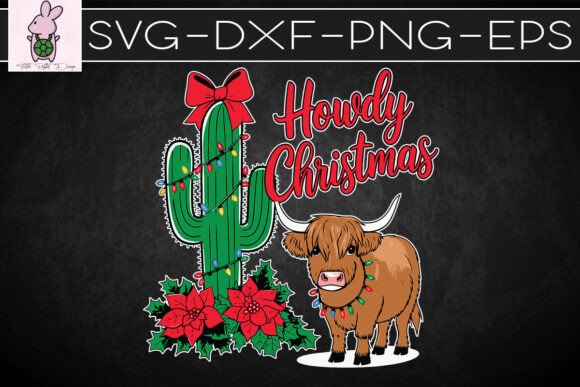 Howdy Christmas Cactus Cute Cow SVG: Crafts & Graphics Review