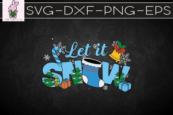 Let It Snow Christmas Sock SVG: Crafts & Graphics for Real Making