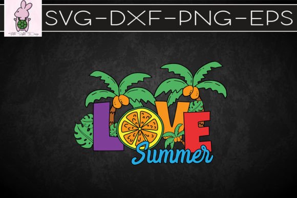 Love Summer Palm Summer Vibes SVG: Graphics for Crafts & Content