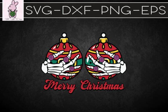 Merry Christmas Chest Skeleton Hands SVG: Graphics for Crafts