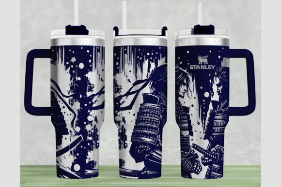 Samurai Stanley 40oz Laser Wrap SVG: Graphics for Tumbler Wraps