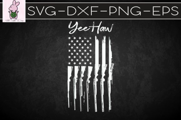 Western Yee Haw American Flag SVG: Crafts & Graphics