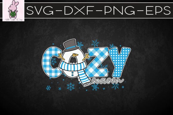 Winter Cozy Season Holiday Snowman SVG Graphics for Crafts